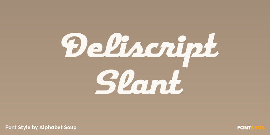 Deliscript Slant Poster