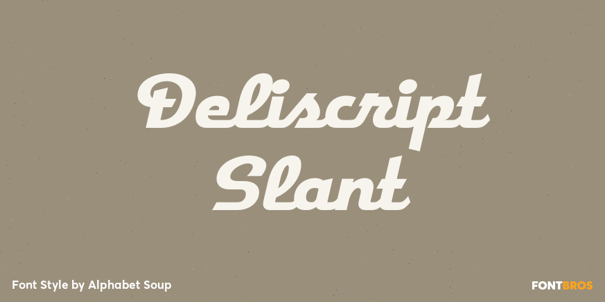Deliscript Slant Poster
