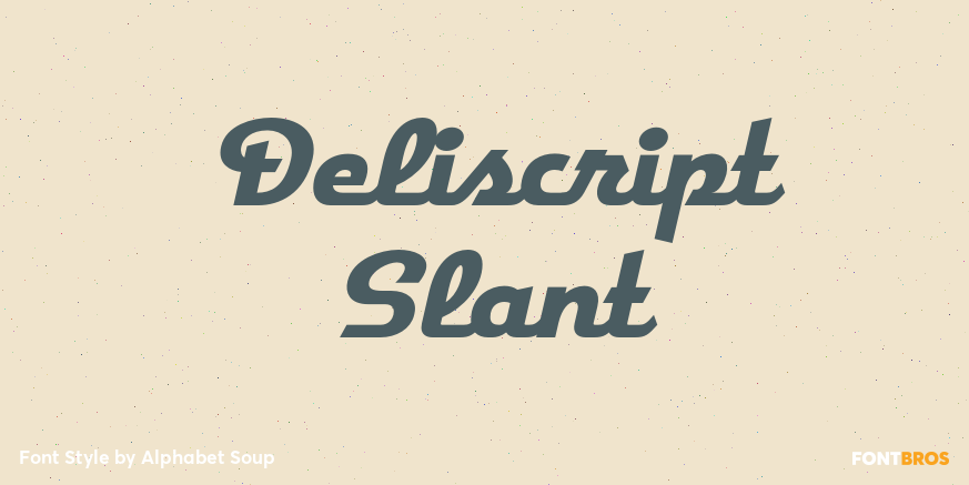 Deliscript Slant Poster