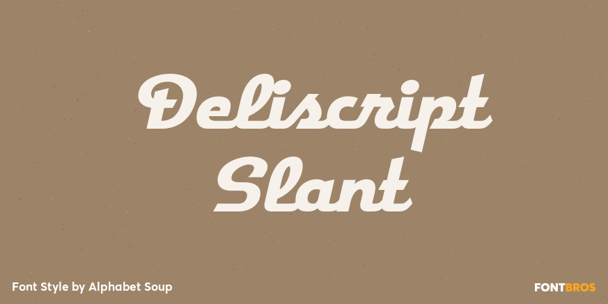 Deliscript Slant Poster