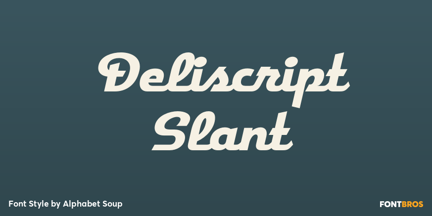 Deliscript Slant Poster