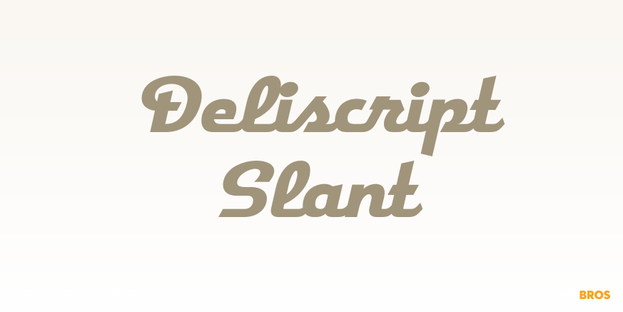 Deliscript Slant Poster