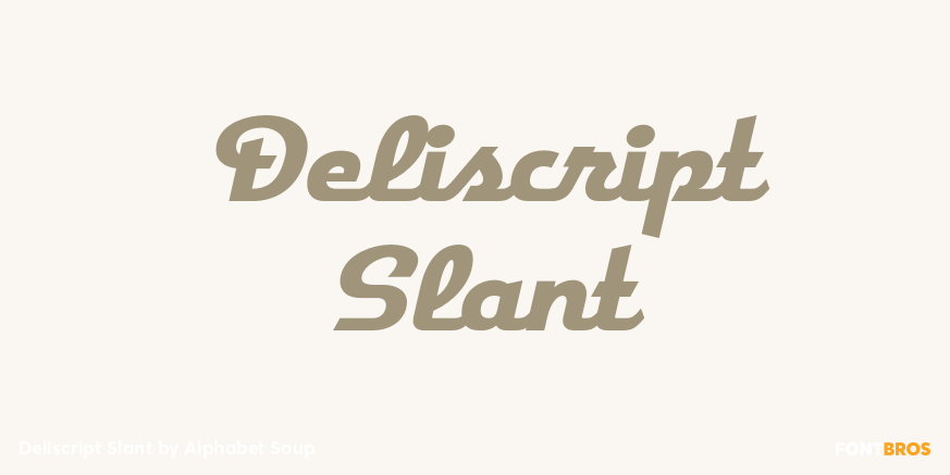 Deliscript Slant Poster