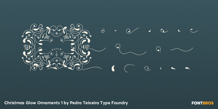Christmas Glow Ornaments 1 Font Poster #2