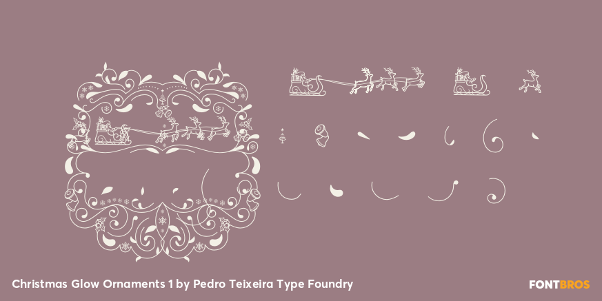 Christmas Glow Ornaments 1 Font Poster #3