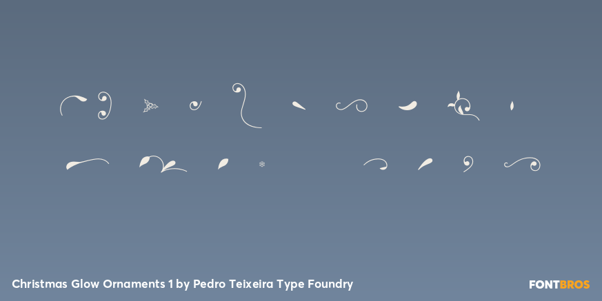Christmas Glow Ornaments 1 Font Poster #4