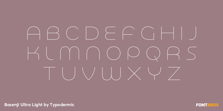 Basenji Ultra Light Font Poster #1