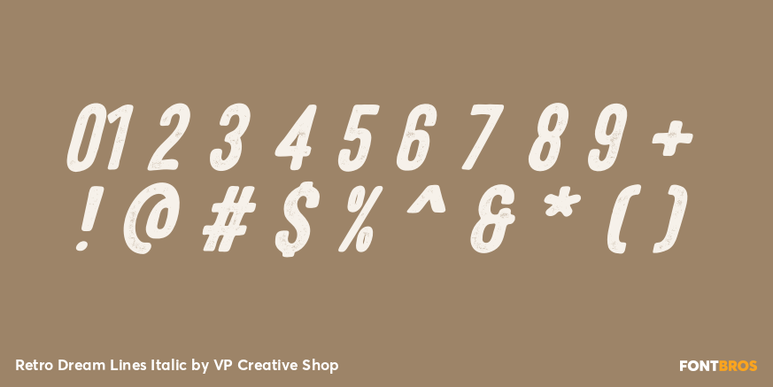 Retro Dream Lines Italic Font Poster #1