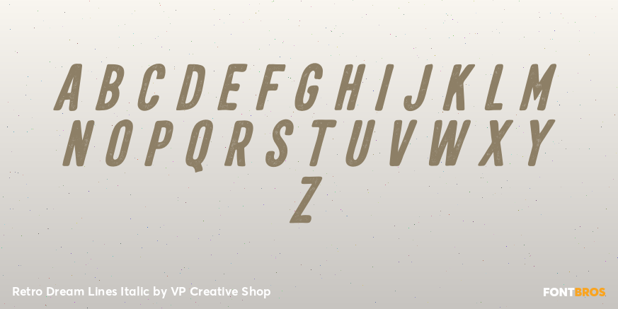 Retro Dream Lines Italic Font Poster #2