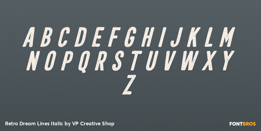 Retro Dream Lines Italic Font Poster #3