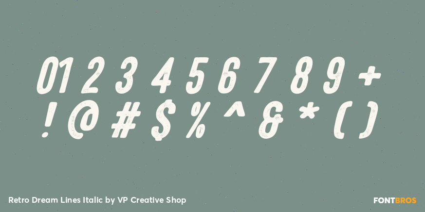 Retro Dream Lines Italic Font Poster #4