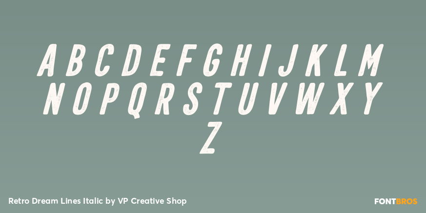Retro Dream Lines Italic Font Poster #1