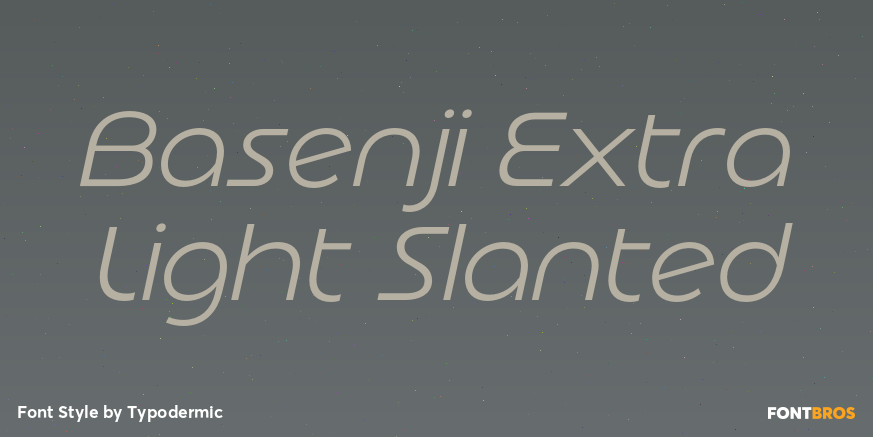 Basenji Extra Light Slanted Poster