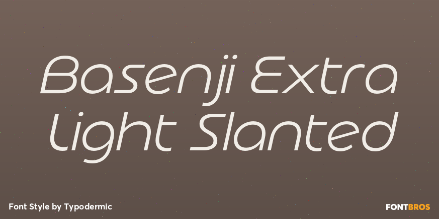 Basenji Extra Light Slanted Poster