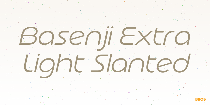 Basenji Extra Light Slanted Poster