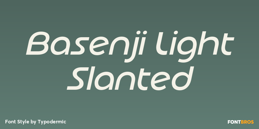 Basenji Light Slanted Poster