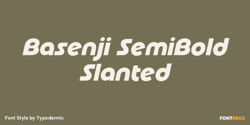 Basenji SemiBold Slanted Poster