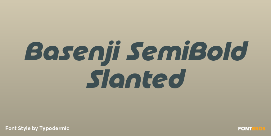 Basenji SemiBold Slanted Poster