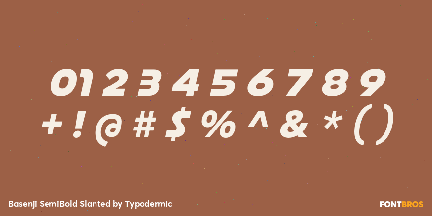 Basenji SemiBold Slanted Font Poster #1