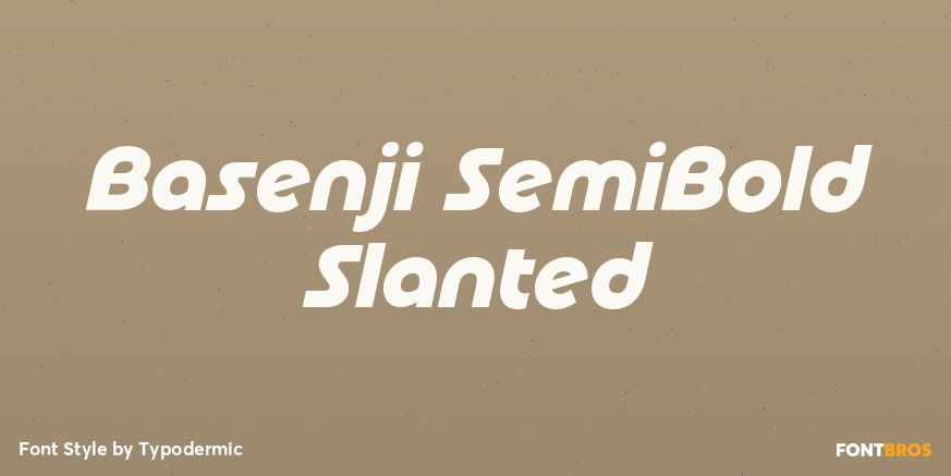 Basenji SemiBold Slanted Poster