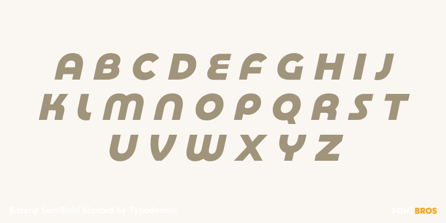 Basenji SemiBold Slanted Font Poster #1