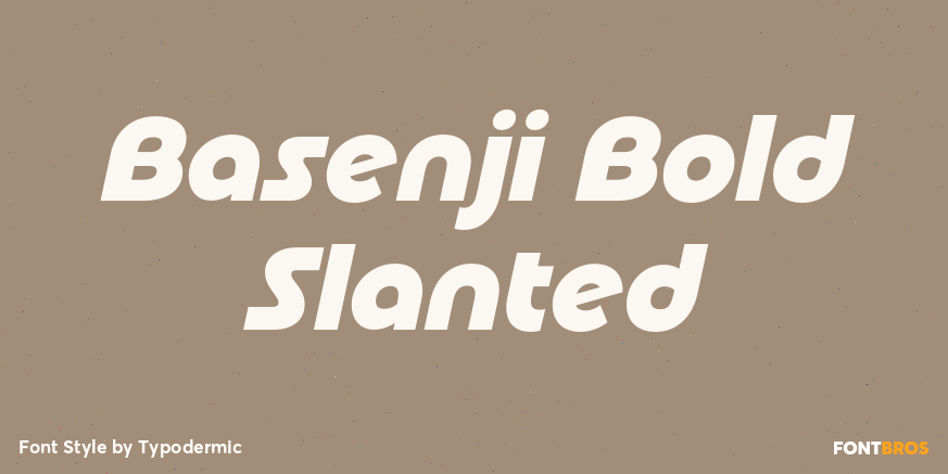 Basenji Bold Slanted Poster