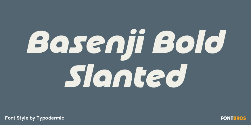 Basenji Bold Slanted Poster