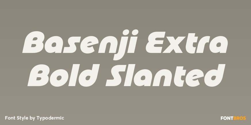 Basenji Extra Bold Slanted Poster