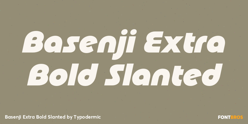 Basenji Extra Bold Slanted Poster