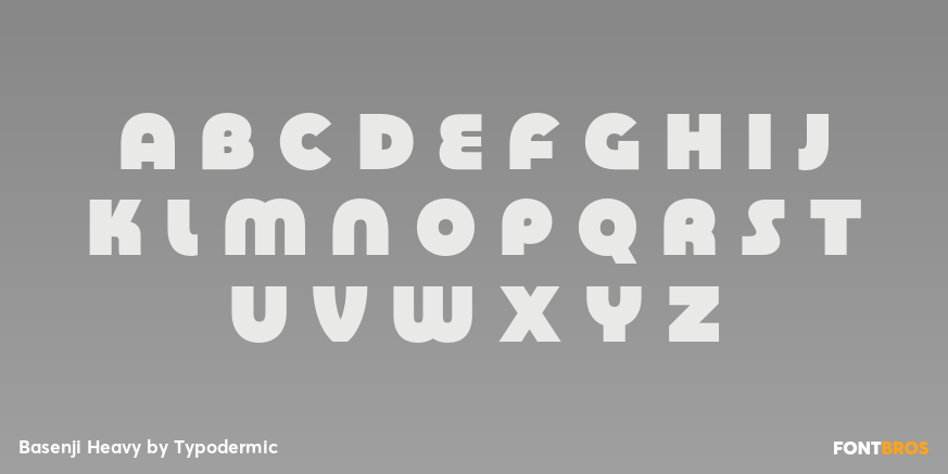 Basenji Heavy Font Poster #1