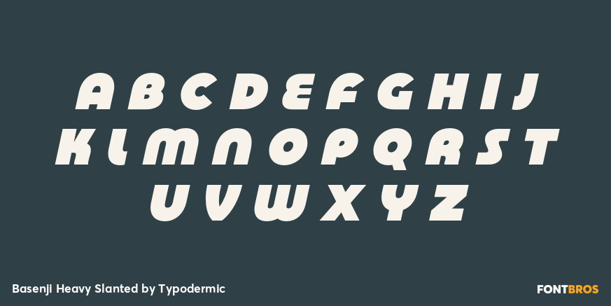 Basenji Heavy Slanted Font Poster #1