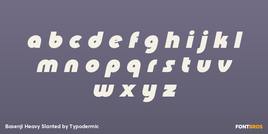 Basenji Heavy Slanted Font Poster #1