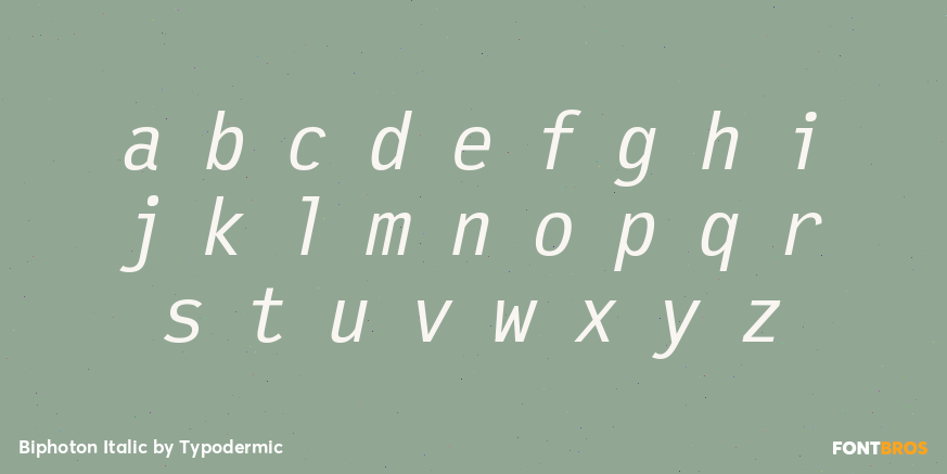 Biphoton Italic Font Poster #3