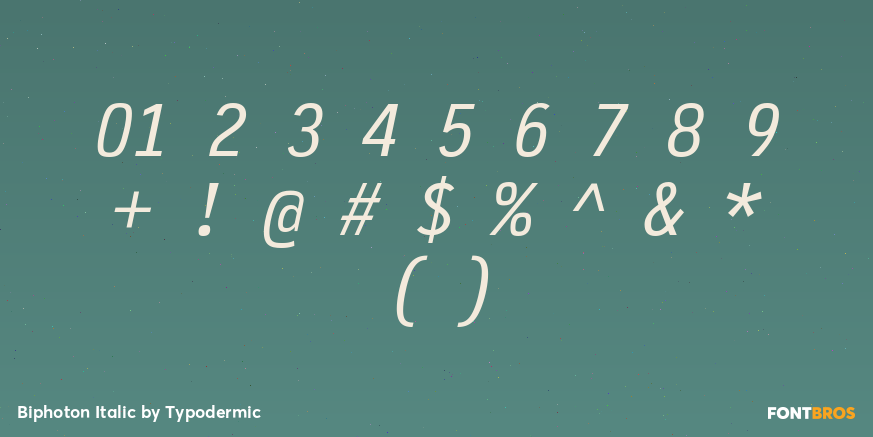 Biphoton Italic Font Poster #4