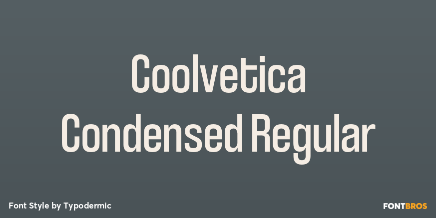 Coolvetica Condensed Regular Poster