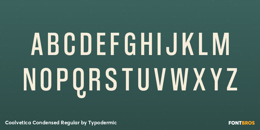 Coolvetica Condensed Regular Font Poster #2