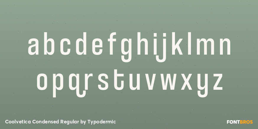 Coolvetica Condensed Regular Font Poster #3