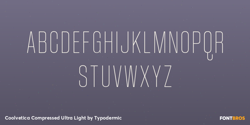 Coolvetica Compressed Ultra Light Font Poster #2
