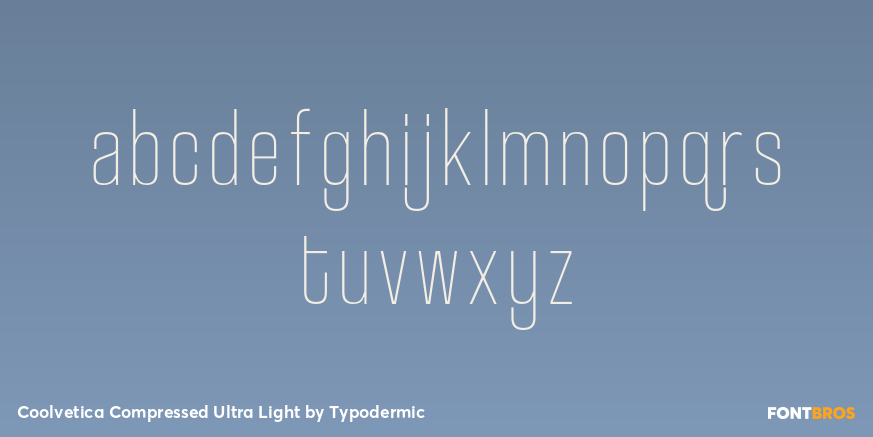 Coolvetica Compressed Ultra Light Font Poster #3