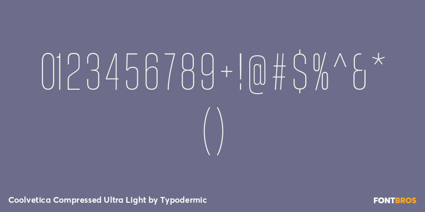 Coolvetica Compressed Ultra Light Font Poster #4