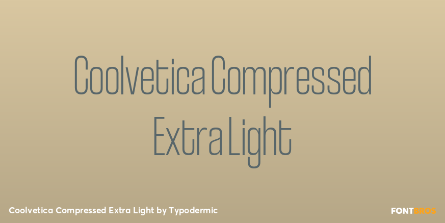 Coolvetica Compressed Extra Light Font Poster #1