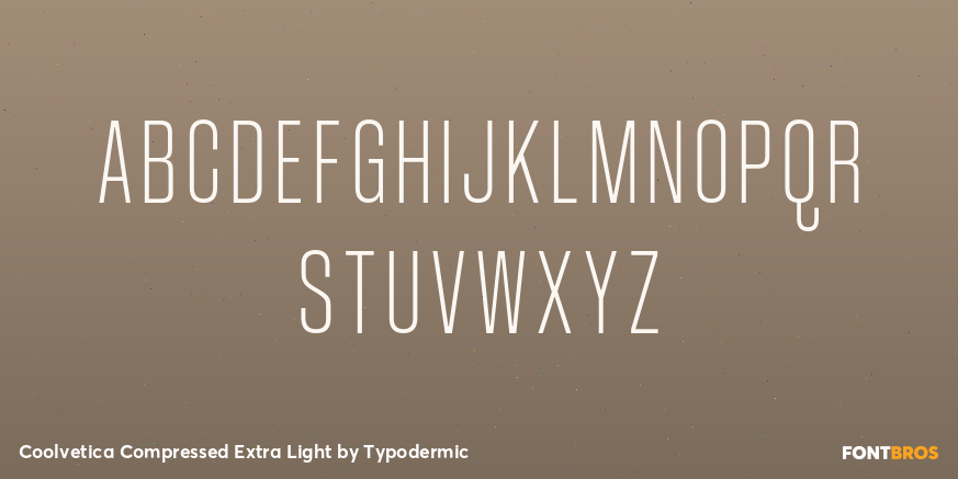 Coolvetica Compressed Extra Light Font Poster #2
