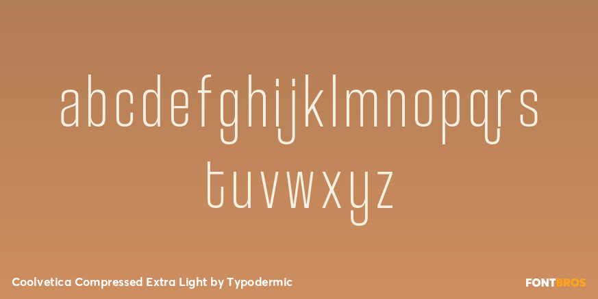 Coolvetica Compressed Extra Light Font Poster #3