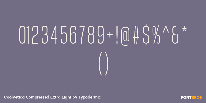Coolvetica Compressed Extra Light Font Poster #4