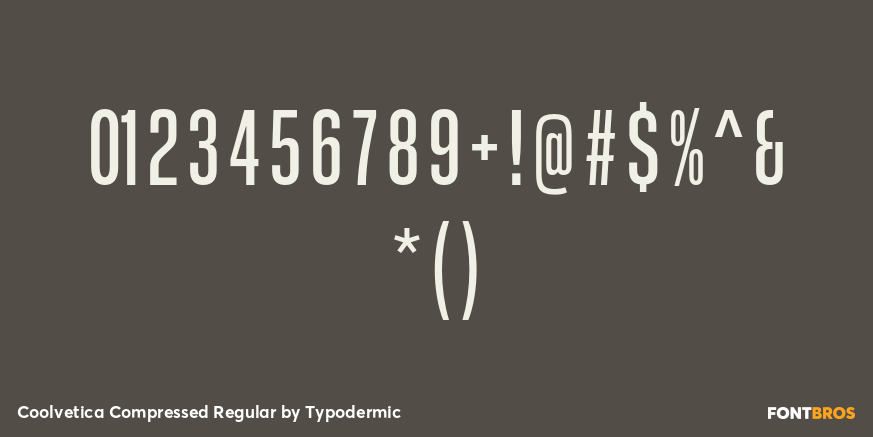 Coolvetica Compressed Regular Font Poster #4