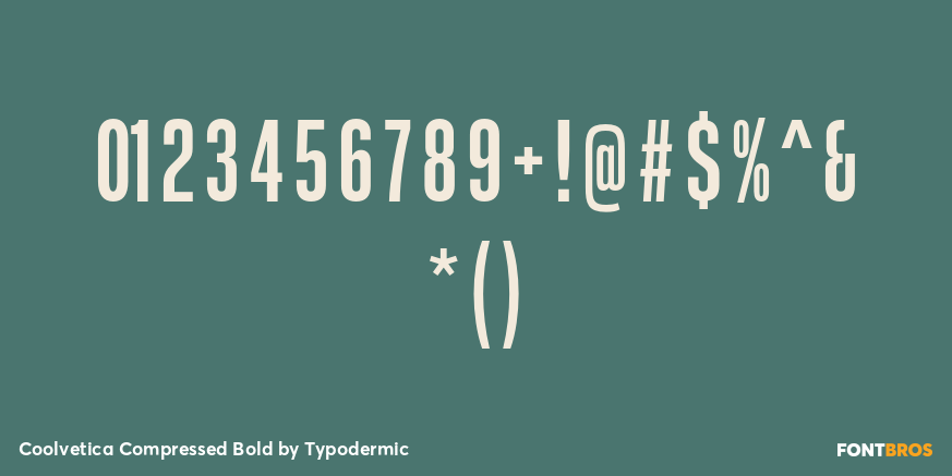 Coolvetica Compressed Bold Font Poster #1