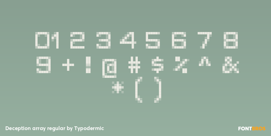 Deception array regular Font Poster #4