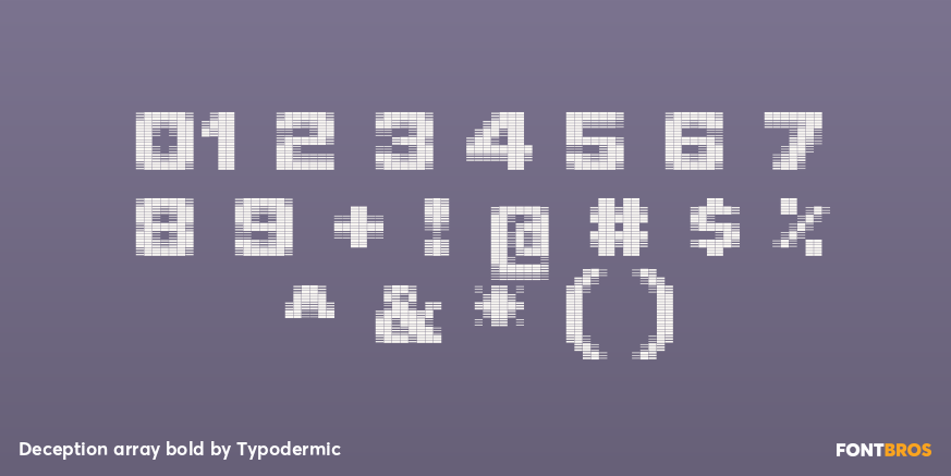 Deception array bold Font Poster #1