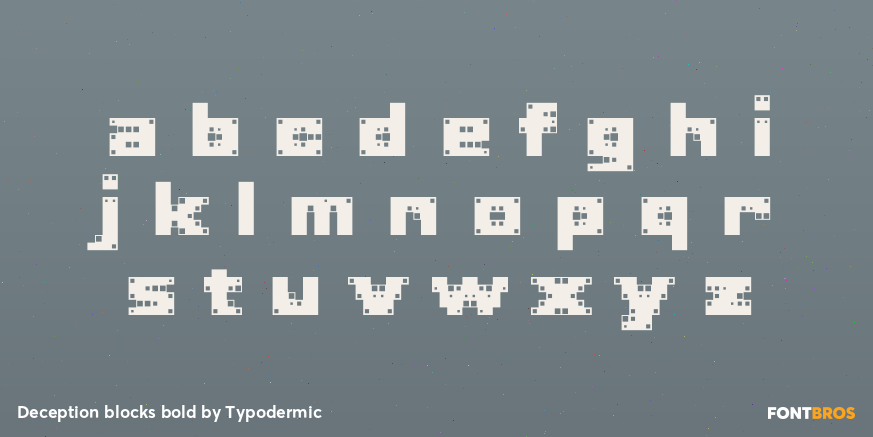 Deception blocks bold Font Poster #3