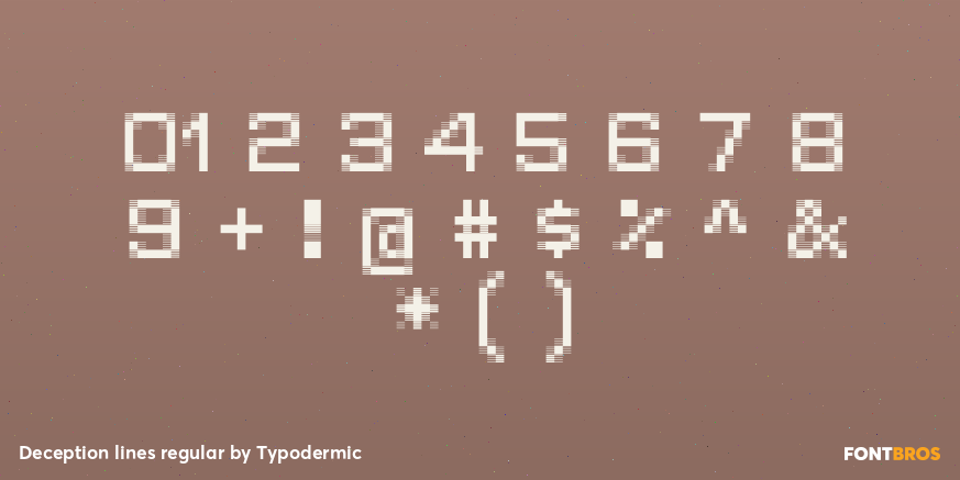 Deception lines regular Font Poster #1